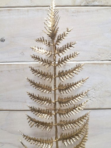 Artificial Single Fern Spray (Gold)