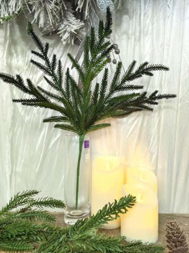 Artificial Norfork Pine Spray - 30cm (Green)