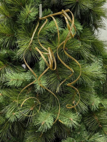 Tree Ornament - Glitter Thin Curly Twig Spray X 5 (Gold)