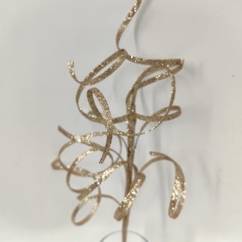 Thin Curly Twig Spray - 40cm (Champagne)