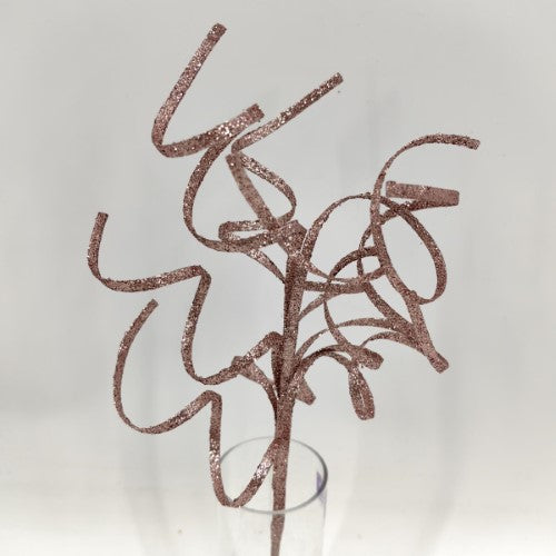 Thin Curly Twig Spray - 40cm (Rose Gold)