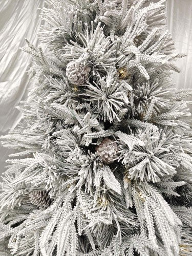 Mixed Snowy Pine Chistmas Tree with Pinecone & 600 LED Lights - 9'