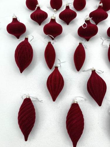 Christmas Ornament - Velvet Balls Trimming Pack of 27 (Burgundy)