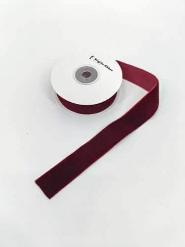 Christmas Tape - 2.5cm x 4.5M Velvet (Dark Red)