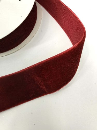 Christmas Tape - 2.5cm x 4.5M Velvet (Dark Red)