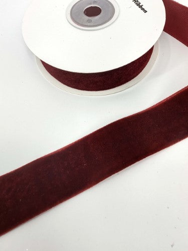Christmas Tape - 2.5cm x 4.5M Velvet (Dark Red)