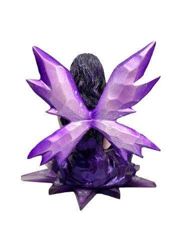 Ornament - Purple Crystal Heart Fairy (10 x 10 x 8.5cm)