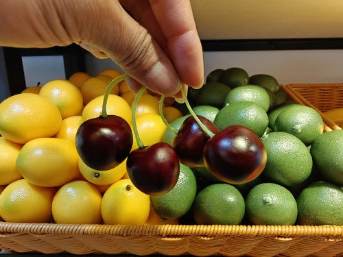 Artificial Cherry Bunch - Burgundy (Large)