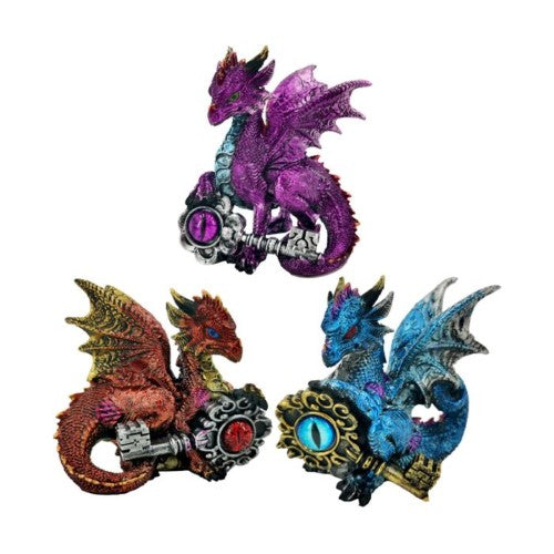 Ornament - Dark Legends Key of Power Dragon (Set of 3 Assorted)