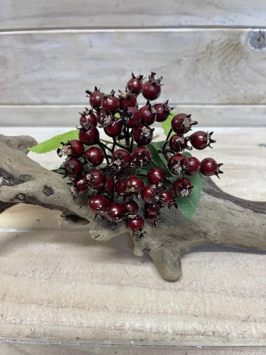 Artificial Small Rosehip Bundle x 5 (Burgundy)