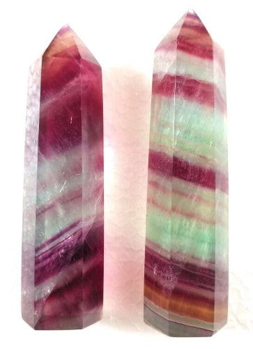 Crystal Point - Rainbow Fluorite (70-109g)