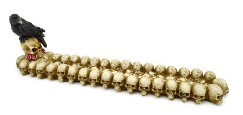 Incense Stick Burner - Skulls & Crow Ashcatcher