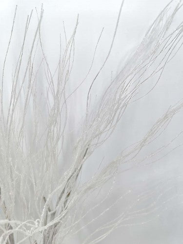 Artificial Twig Willow Spray (White Glitter)