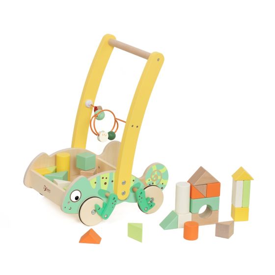 Chameleon Baby Walker With Blocks - Classic World