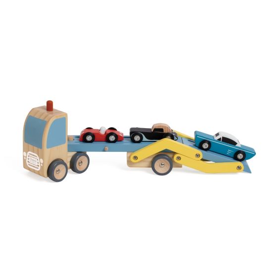 Car Transporter Truck - Blue/Yellow - Classic World