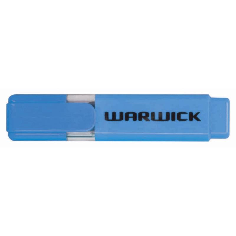 Warwick Highlighter Stubby Blue with ergonomic grip, vibrant blue ink, and versatile nib for precise highlighting.