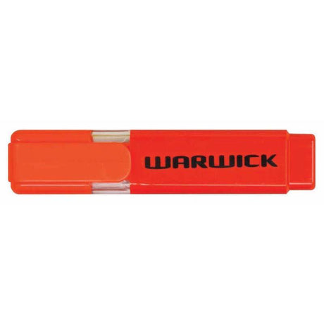 Warwick Highlighter Stubby in vibrant orange, ergonomic design for comfort with a versatile chisel nib for precise highlighting.