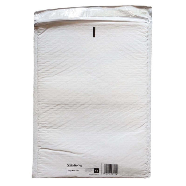 Jiffy Mail Lite Bag Size 5, 260x380mm, durable bubble mailer for secure and eco-friendly shipping of delicate items.