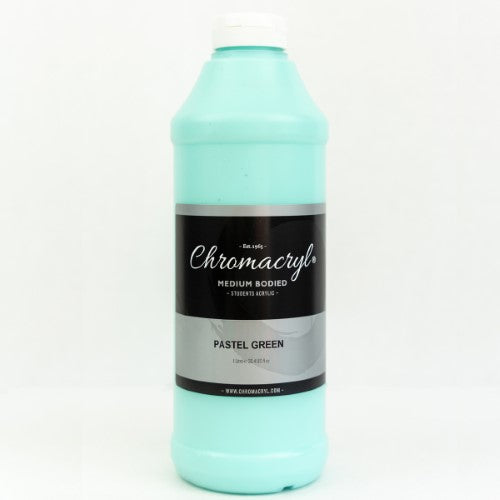 Chromacryl Acrylic Paint Student 1 Litre Pastel Green