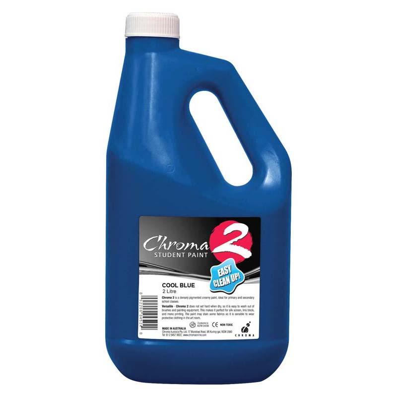 Chroma C2 Paint in Cool Blue, a versatile 2-litre non-toxic paint for vibrant indoor and outdoor projects.