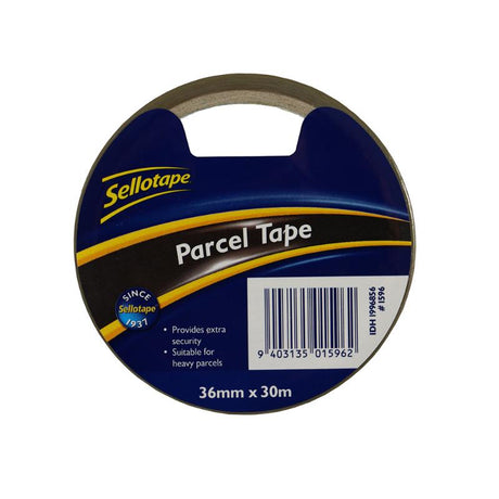 Sellotape 1596 PP Brown tape 36mm x 30m, ideal for packaging, shipping, and organization with strong adhesive reliability.