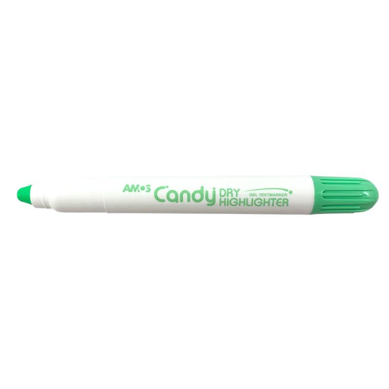 Amos Dry Highlighter in Pastel Emerald Green, featuring a silky-smooth application and quick-drying, smudge-free formula.