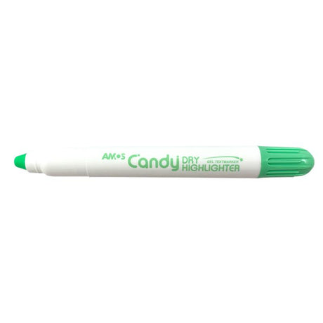 Amos Dry Highlighter in Pastel Emerald Green, featuring a silky-smooth application and quick-drying, smudge-free formula.