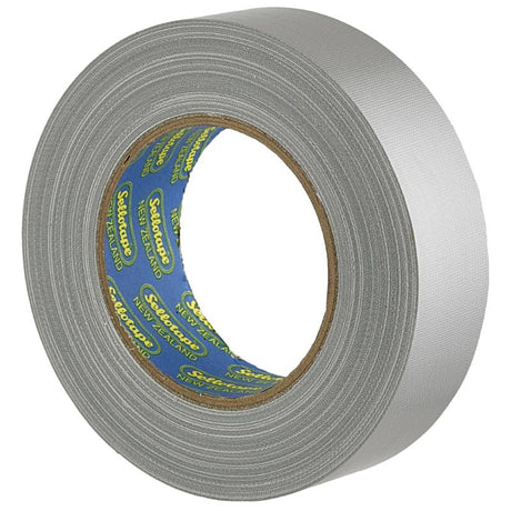 Sellotape 4705 silver cloth tape, 36mm x 30m, durable and waterproof for DIY, crafting, and repairs.