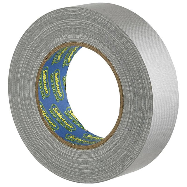 Sellotape 4705 silver cloth tape, 36mm x 30m, durable and waterproof for DIY, crafting, and repairs.
