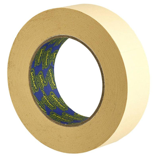 High-performance Sellotape 5870 glazing masking tape, 36mm wide and 50m long, ideal for precision masking and glazing projects.