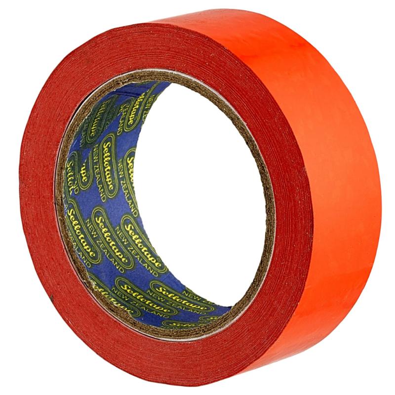 Sellotape 1521 Vinyl Tape in red, 38mm x 66m, strong adhesive for secure packaging and heavy box sealing.