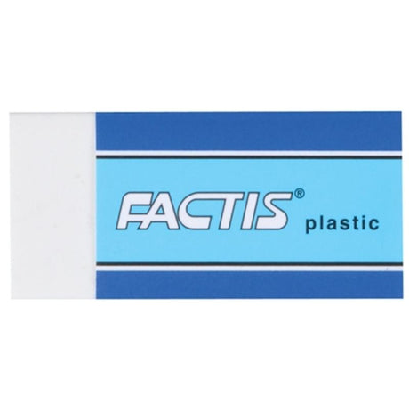 Factis Eraser P24 Soft White Plastic erasing pencil marks with precision, ideal for students and artists.