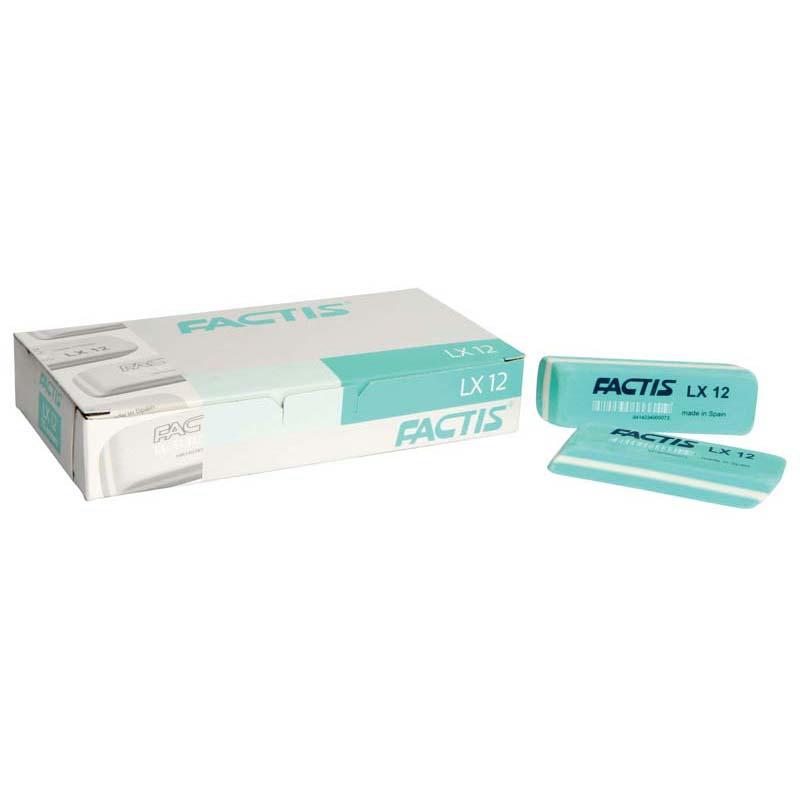 Factis Eraser LX12 in soft green, designed for precise erasing without damaging paper, ideal for artists and students.