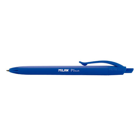 Milan P1 Touch Colours Ballpoint Pen in blue, sleek design, smooth writing, ideal for note-taking and professional use.