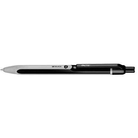Factis F6 Medium Ballpoint Pen in black with a sleek two-tone design, delivering smooth writing and long-lasting ink.