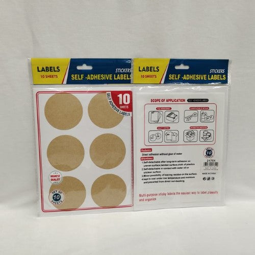 Label Sticker - 6CM 10pcs (12 Packs)