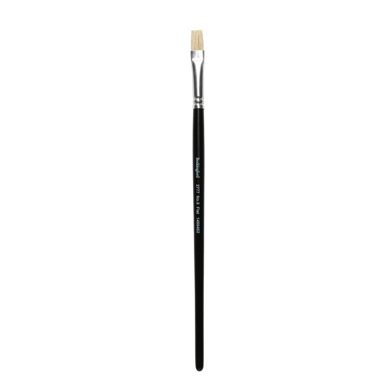Bockingford Flat Size 8 paint brush with 9mm hog hair bristles for versatile painting techniques and exceptional control.