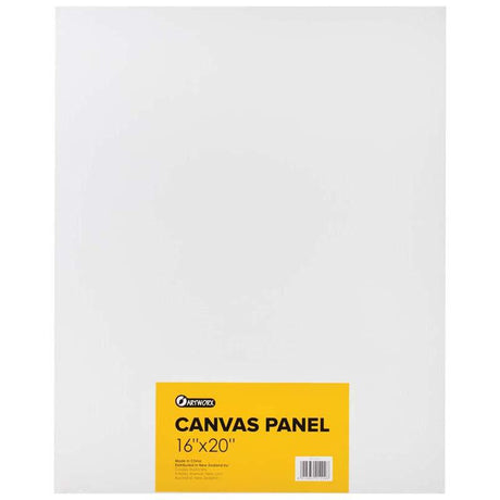 Artworx Canvas Panel 16x20 in 280g cotton, perfect for vibrant acrylic and oil painting with sturdy backing.