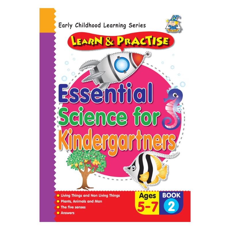 Colorful activity book for kids 5-7, featuring engaging science experiments and illustrations for fun learning.