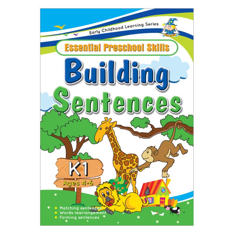 Engaging Greenhill Activity Book for 4-6 year olds focuses on sentence building for language skill development.