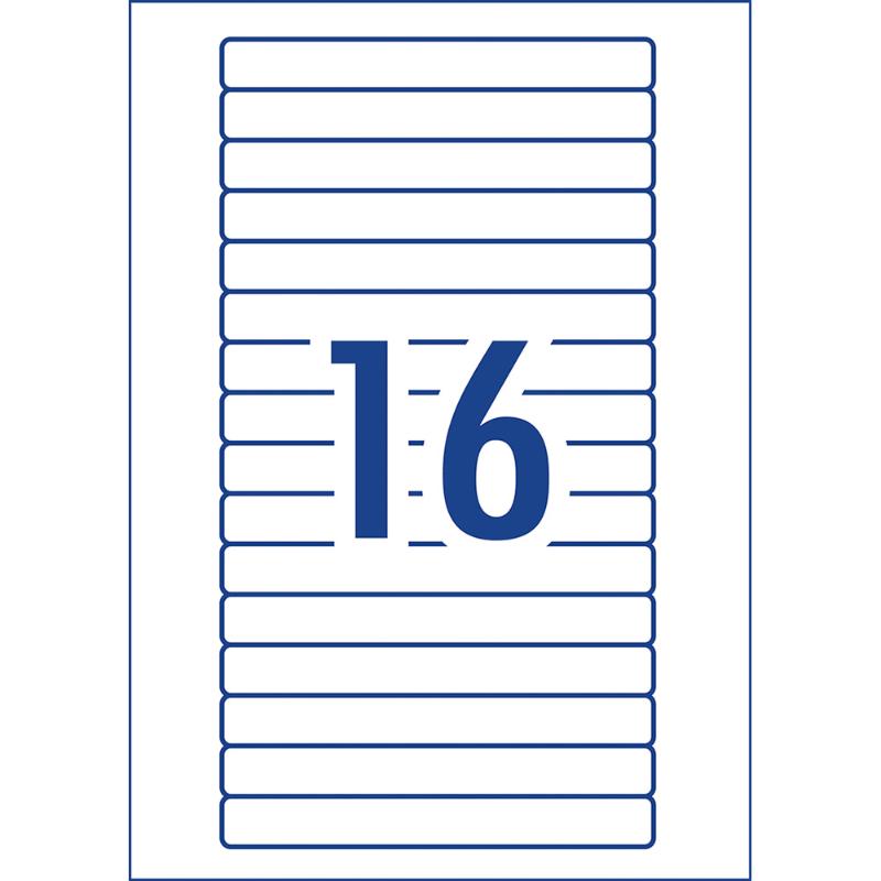Avery Label L7674 Laser 145x17mm 16up 25 Sheets