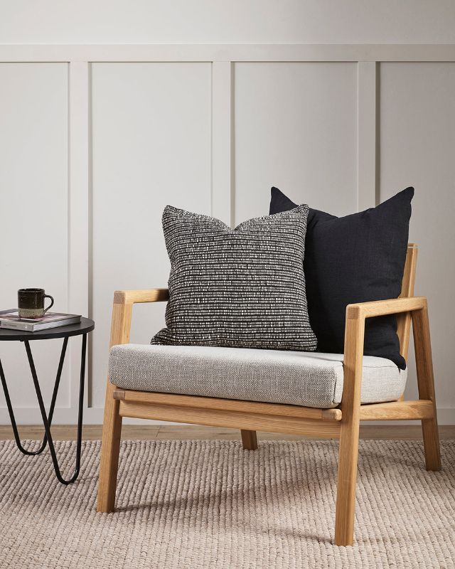 Milano Cushion - Black 55x55cm - OLLO