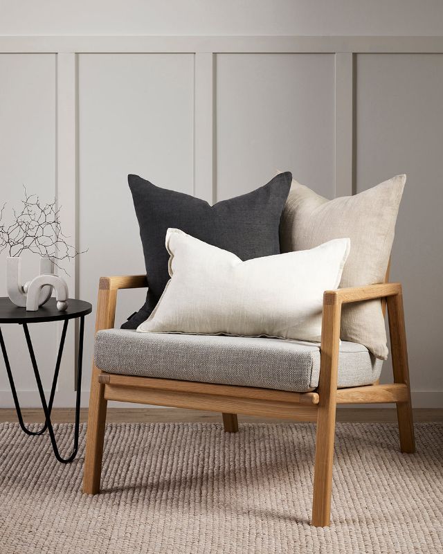 Milano Cushion - Black 55x55cm - OLLO