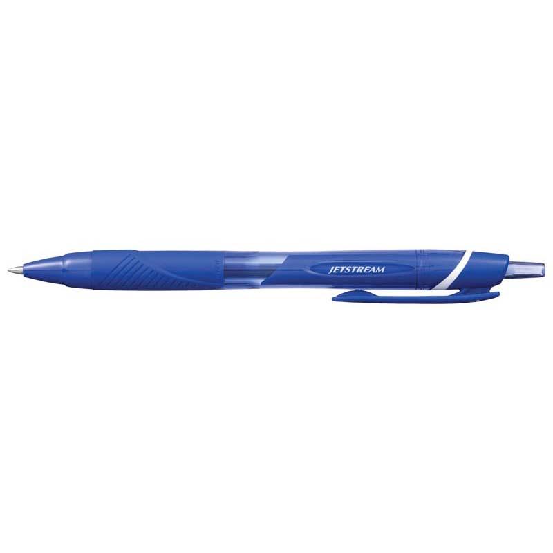 Uni Jetstream Sport pen with blue ink, 0.7mm nib, rubberized grip for comfortable, smooth writing.