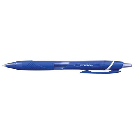 Uni Jetstream Sport pen with blue ink, 0.7mm nib, rubberized grip for comfortable, smooth writing.