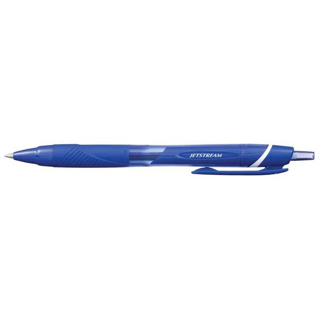 Uni Jetstream Sport pen with blue ink, 0.7mm nib, rubberized grip for comfortable, smooth writing.