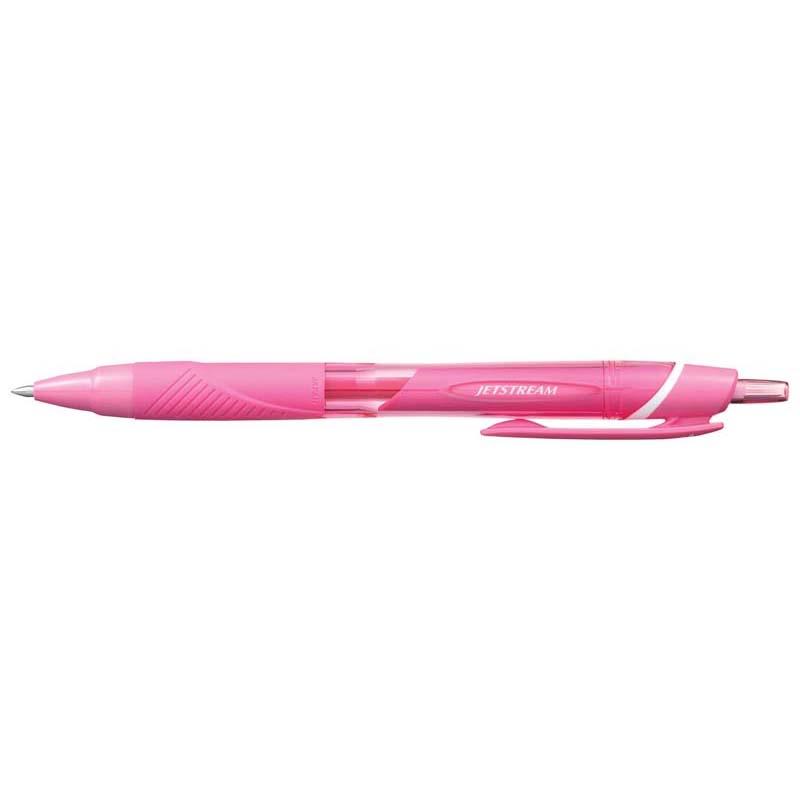 Uni Jetstream Sport 0.7mm pink retractable pen, perfect for smooth writing and comfortable grip.