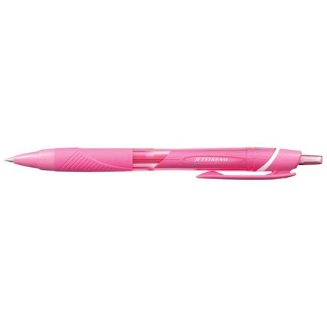 Uni Jetstream Sport 0.7mm pink retractable pen, perfect for smooth writing and comfortable grip.