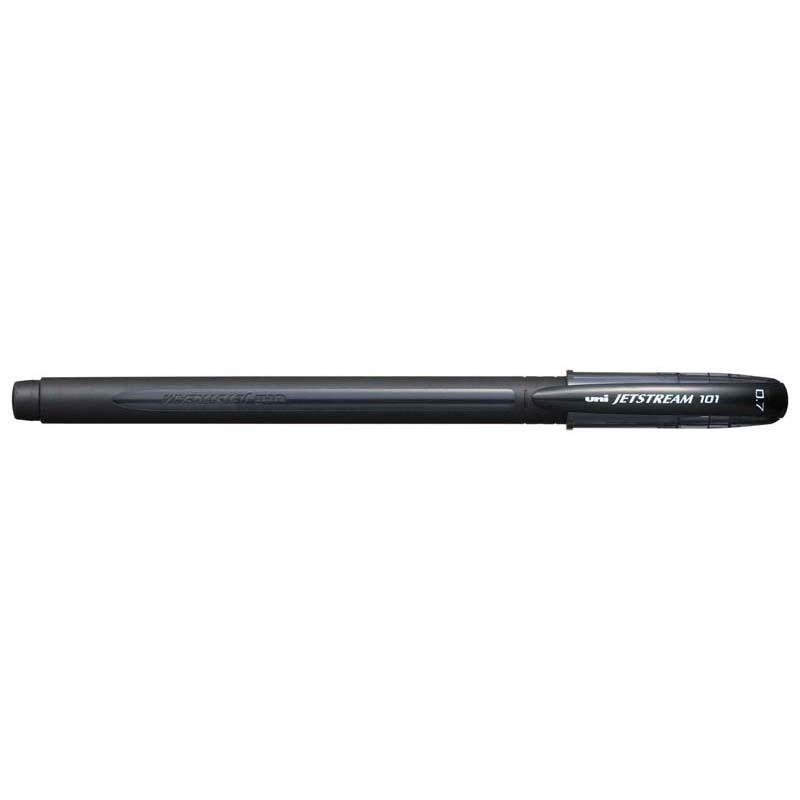 Sleek Uni Jetstream 101 capped rollerball pen with 0.7mm nib for smooth, quick-drying writing, ideal for daily use.