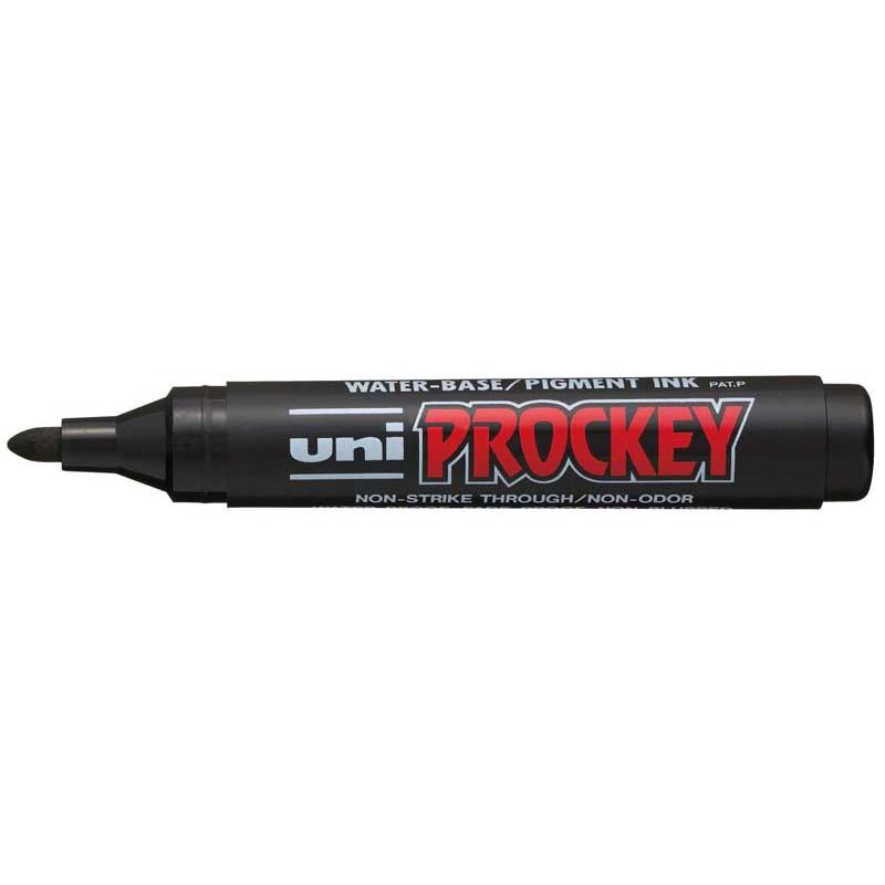 Uni Prockey Marker with 1.2mm bullet tip, black ink, ideal for precise writing, journaling, and crafting without bleed-through.